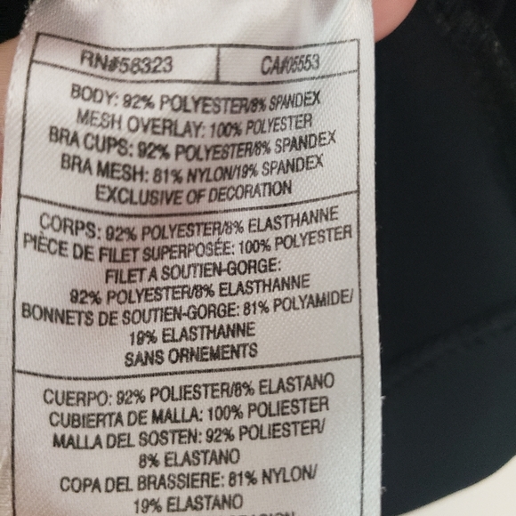 Nike Black Crop Built-in Bra Workout Racerback Tank Top - Picture 7 of 7